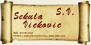 Sekula Vicković vizit kartica